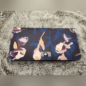 Kate Spade Neda Bixby Place Envelope Style Wallet Blue Multicolored Floral 569